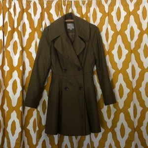 Never been worn ASOS olive green pea coat jacket